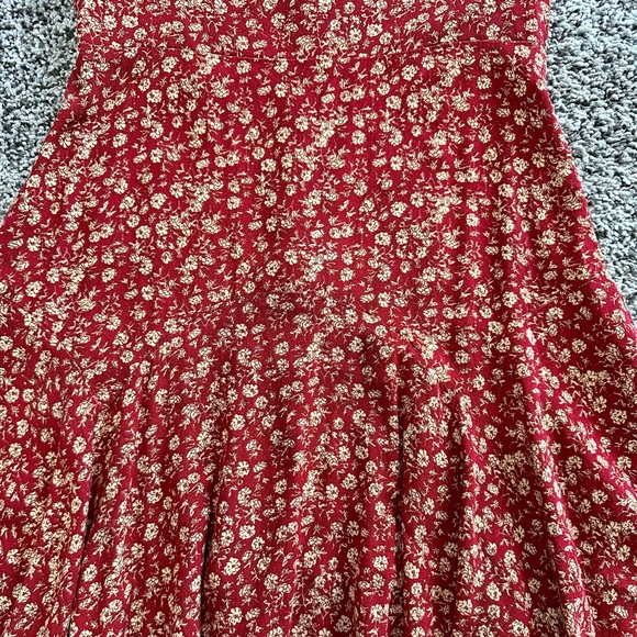 Princess Polly Red Gold Floral Dress - Picture 7 of 8